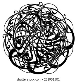 Ornament black white card with Round Pattern. Geometric circle element made in vector. Perfect cards for any other kind of design, birthday and other holiday.
