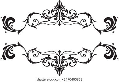 Ornament Border Floral Wedding Vintage