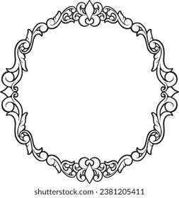 Ornament Border Wedding Simple Frame