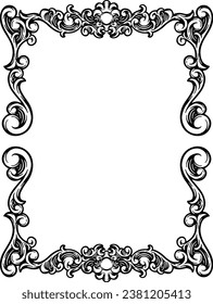 Ornament Border Wedding Simple Frame