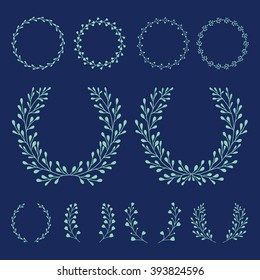 Ornament of the branches around. Retro pattern. EPS10 vector illustration.