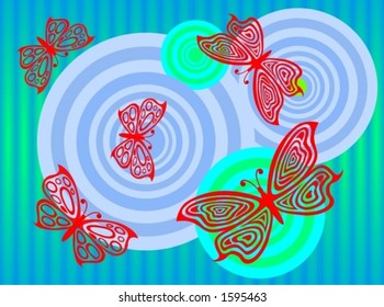 Ornament with butterflies