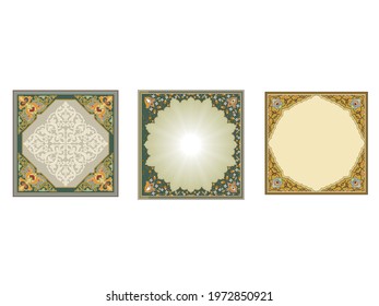 ornament calligraphy vector vintage border set