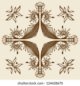 Ornament card, backgrounds