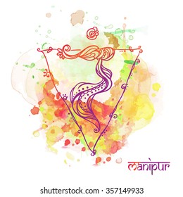 Ornament card with chakra. Geometric element hand drawn. Perfect  cards for any other kind of design, yoga center, class, Muladhara,Manipu,r Anahata, Vishudha, Ajna, Sahasrara, swadhistana