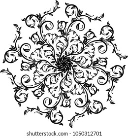 Ornament card with mandala. Geometric circle element made in vector. Perfect cards for any other kind of design, birthday and other holiday, kaleidoscope, medallion, yoga, india, arabic