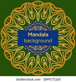 Carte d'ornement avec mandala. Élément de cercle géométrique. Illustration vectorielle