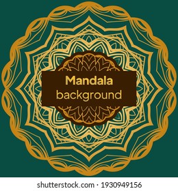 Ornament card with mandala. Geometric circle element. Vector illustration