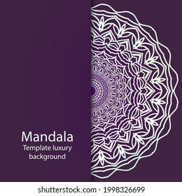 Ornament card with mandala. Geometric circle element made in vector.