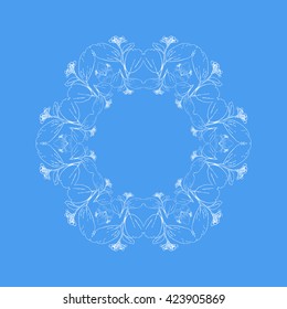 Ornament card with mandala. Geometric circle element made in vector. Perfect cards for any other kind of design, birthday and other holiday, kaleidoscope, medallion, yoga, India, Arabic.Flower mandala