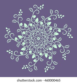 Ornament card with mandala. Geometric circle element made in vector. Perfect cards for any other kind of design, birthday and other holiday, kaleidoscope, medallion, yoga, india, arabic