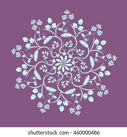 Ornament card with mandala. Geometric circle element made in vector. Perfect cards for any other kind of design, birthday and other holiday, kaleidoscope, medallion, yoga, india, arabic