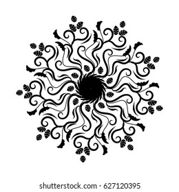Ornament card with mandala. Geometric circle element made in vector. Perfect cards for any other kind of design, birthday and other holiday, kaleidoscope, medallion, yoga, india, arabic
