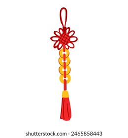 ornament chinese lucky knot cartoon. lunar cloud, year flower, traditional korea ornament chinese lucky knot sign. isolated symbol vector illustration