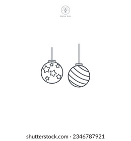 Ornament Christmas ball icon symbol vector illustration isolated on white background