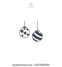 Ornament Christmas ball icon symbol vector illustration isolated on white background