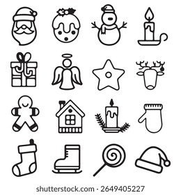 Ornament Christmas silhouette vector design  