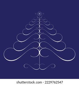 Vector de embellecimiento del árbol de Navidad ornamental