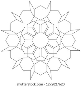 ornament circle 12 flower sharp