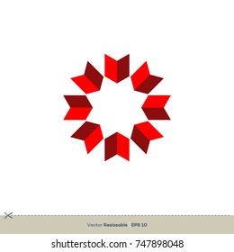 Ornament Circle Arrow Vector Logo Template Illustration Design. Vector EPS 10.