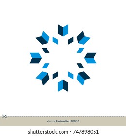 Ornament Circle Arrow Vector Logo Template Illustration Design. Vector EPS 10.
