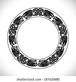 ornament circle celtic black and white