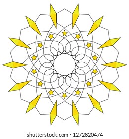 ornament circle flower 14