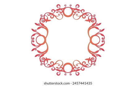 Círculo de adorno, marco, Vector de marco, Baguette.eps