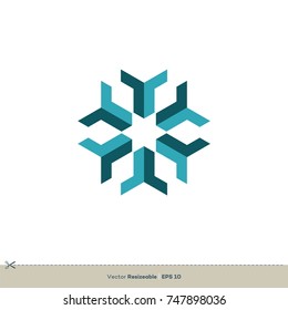 Ornament Circle Star Vector Logo Template Illustration Design. Vector EPS 10.