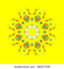 Ornament in the circle, vector illustration