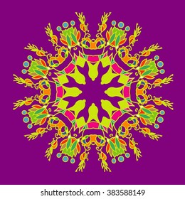 Ornament in the circle, vector illustration