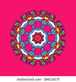 Ornament in the circle, vector illustration