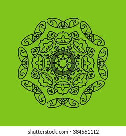 Ornament in the circle, vector illustration