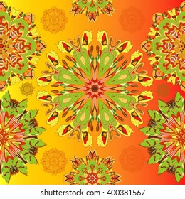Ornament in the circle vector illustration