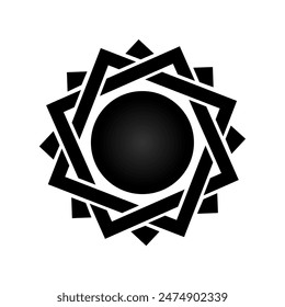 Ornament from circles and rectangles 