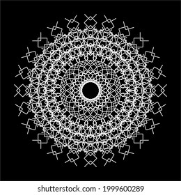 Ornament Circle-Shaped Mandala. Decoration for Interior, Exterior, Carpet, Textile, Garment, Cloth, Silk, Tile, Plastic, Paper, Wrapping, Wallpaper, Pillow, Sofa, Background, Ect. Vector Illustration