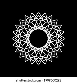 Ornament Circle-Shaped Mandala. Decoration for Interior, Exterior, Carpet, Textile, Garment, Cloth, Silk, Tile, Plastic, Paper, Wrapping, Wallpaper, Pillow, Sofa, Background, Ect. Vector Illustration