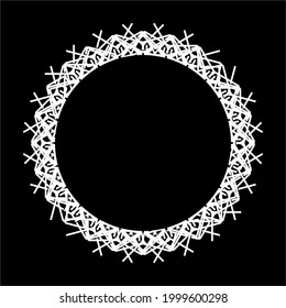 Ornament Circle-Shaped Mandala. Decoration for Interior, Exterior, Carpet, Textile, Garment, Cloth, Silk, Tile, Plastic, Paper, Wrapping, Wallpaper, Pillow, Sofa, Background, Ect. Vector Illustration