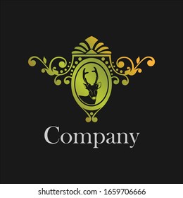 ornament classic logo with deer