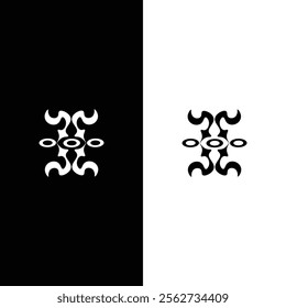 Ornament collection with black style. Black Damask Designs and Decorative Frames. Ornate Black Damask Symbols on White Background, Classic Vintage Elements, Tattoo Art, Logo. Vector Illustration.