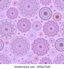 Ornament Collection. Gorgeous Seamless pattern. Vintage decorative elements. Hand drawn background. Mandalas. For printing on fabric or paper. EPS 10