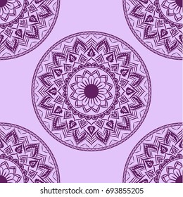 Ornament Collection. Gorgeous Seamless pattern. Vintage decorative elements. Hand drawn background. Mandalas. For printing on fabric or paper. EPS 10