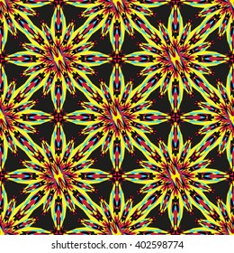Ornament color card with mandala vintage decorative elements
