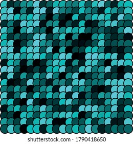 ornament from colored circles of green shade