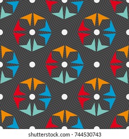 Ornament colorful pattern vector background tile design