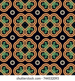 Ornament colorful pattern vector background tile design