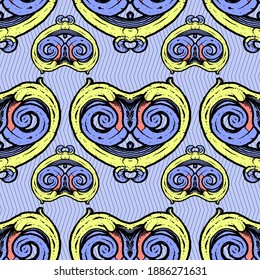 Baldosa vectorial de color ornamental