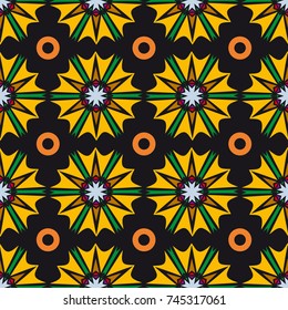 Ornament colorful pattern vector tile background design