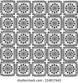 Ornament, composed of squares with flower patterns