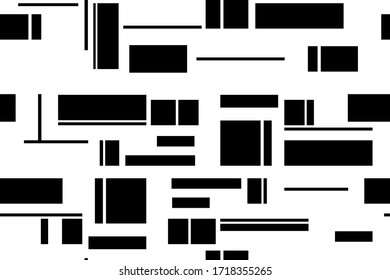 

Ornament consisting of rectangles. Geometric print, seamless pattern for wallpaper, fabric, clothing, interior. Vector illustration